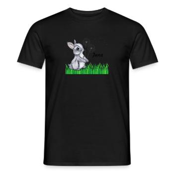 Hase Name Geschenk Juna - Männer T-Shirt - Schwarz - Vorne - AI Model Male 178 light (178cm)