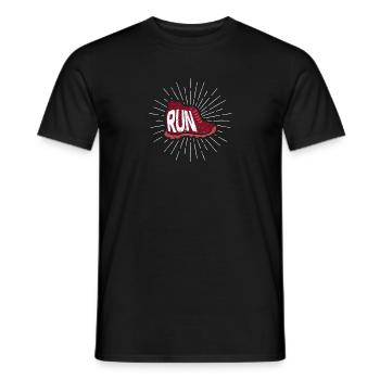 Chaussures de sport Course Drôle Course Sprint Jogging - T-shirt homme - noir - Devant - AI Model Male 178 light (178cm)