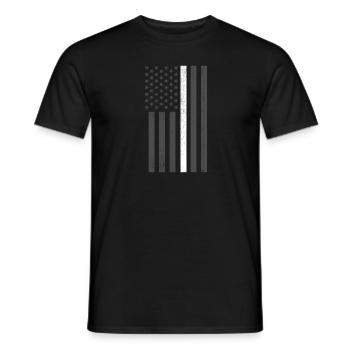 Thin White Line EMS Paramedic EMT First Responder - Men's T-Shirt - black - Front - AI Model Male 178 light (178cm)