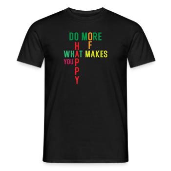 Faites plus de ce qui vous rend heureux - T-shirt homme - noir - Devant - AI Model Male 178 light (178cm)