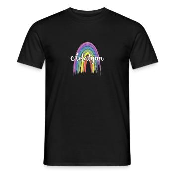 ADALYNN Rainbow Cursive - T-shirt homme - noir - Devant - AI Model Male 178 light (178cm)