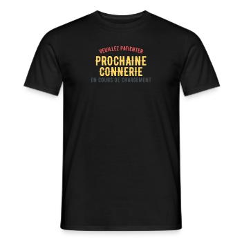 Connerie en Cours Veuillez Patienter - T-shirt homme - noir - Devant - AI Model Male 178 light (178cm)