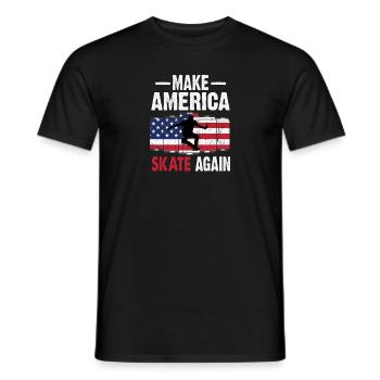Make America Skate Again Skateboard Vêtements - T-shirt homme - noir - Devant - AI Model Male 178 light (178cm)
