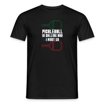 Outdoor Gartenspiel Lustiges Pickleball Design mit - Männer T-Shirt - Schwarz - Vorne - AI Model Male 178 light (178cm)