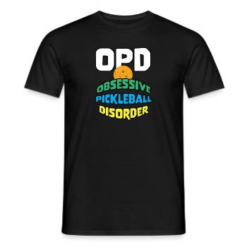 Outdoor Gartenspiel Lustiges Pickleball Design mit - Männer T-Shirt - Schwarz - Vorne - AI Model Male 178 light (178cm)