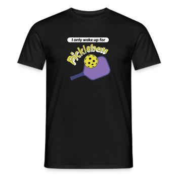 Outdoor Gartenspiel Lustiges Pickleball Design mit - Männer T-Shirt - Schwarz - Vorne - AI Model Male 178 light (178cm)