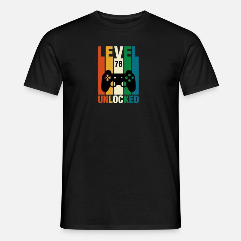 78 Level Unlocked - Männer T-Shirt - Schwarz