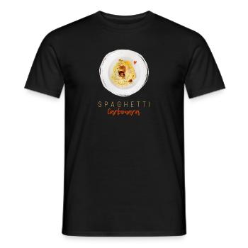 Spaghetti Carbonara Pasta Nudel Gourmet Design - Männer T-Shirt - Schwarz - Vorne - AI Model Male 178 light (178cm)