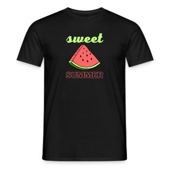 pastèque sweet summer été vacances - T-shirt homme - noir - Devant - AI Model Male 178 light (178cm)