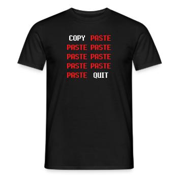 COPY PASTE QUIT THE JOB informatique informaticien - T-shirt homme - noir - Devant - AI Model Male 178 light (178cm)
