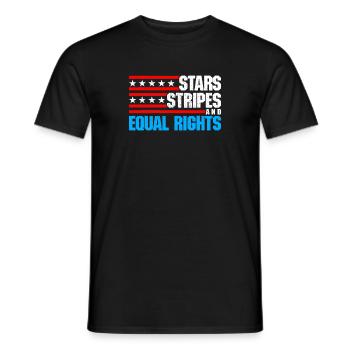Stars & Stripes Stars and Stripes USA Flag - Men's T-Shirt - black - Front - AI Model Male 178 light (178cm)