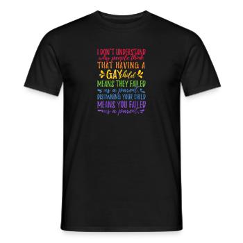lgbtq spruch Liebe Pride Love Parade Regenboge - Männer T-Shirt - Schwarz - Vorne - AI Model Male 178 light (178cm)