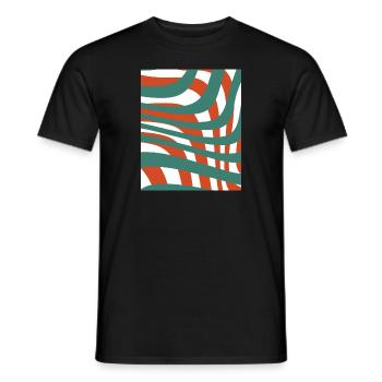 Gemischte gewellte Muster - Männer T-Shirt - Schwarz - Vorne - AI Model Male 178 light (178cm)