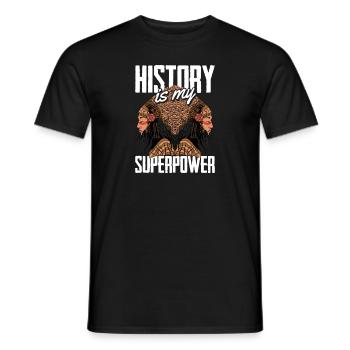 Lustiger Spruch für Geschichte Lehrer und - Männer T-Shirt - Schwarz - Vorne - AI Model Male 178 light (178cm)