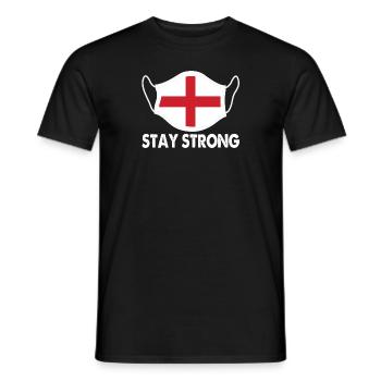 England Flag Stay Strong British - Men's T-Shirt - black - Front - AI Model Male 178 light (178cm)
