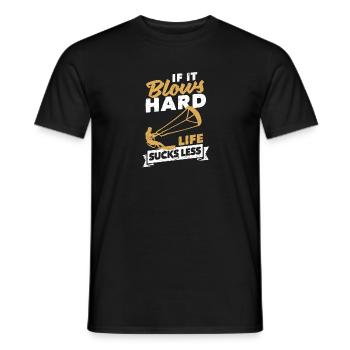 Kitesurf Kitesurf Kiteboard Quand les choses se compliquent - T-shirt homme - noir - Devant - AI Model Male 178 light (178cm)