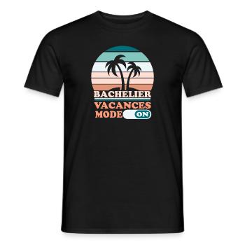 Cadeau Bachelier Bac Félicitation Baccalauréat - T-shirt homme - noir - Devant - AI Model Male 178 light (178cm)