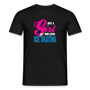 Juste une fille qui aime le thé vintage de patinage sur glace - T-shirt homme - noir - Devant - AI Model Male 178 light (178cm)