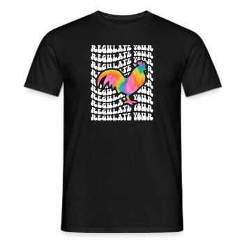 Regulieren Sie Ihren Cock Tie Dye - Männer T-Shirt - Schwarz - Vorne - AI Model Male 178 light (178cm)