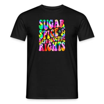 Zuckergewürz und reproduktive Rechte - Männer T-Shirt - Schwarz - Vorne - AI Model Male 178 light (178cm)