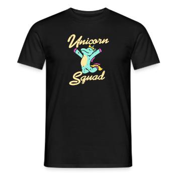 Unicorn Squad Vintage Unicorn Designs T-Shirt - Männer T-Shirt - Schwarz - Vorne - AI Model Male 178 light (178cm)