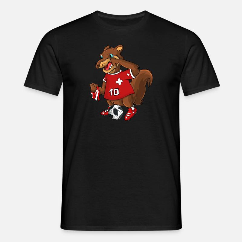 Schweizer Wolf - Männer T-Shirt - Schwarz