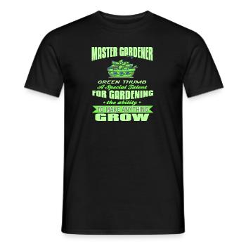 Green Thumb A Special Talent For Gardening Present - Men's T-Shirt - black - Front - AI Model Male 178 light (178cm)