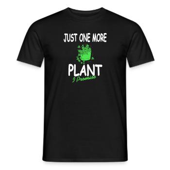 Juste une plante de plus que je promets un jardinage amusant - T-shirt homme - noir - Devant - AI Model Male 178 light (178cm)