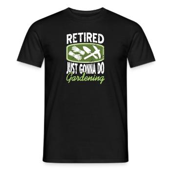 Retired Just Gonna Do Gardening Vintage T-Shirt - Männer T-Shirt - Schwarz - Vorne - AI Model Male 178 light (178cm)