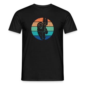 Süßes Retro Vintage Faultier - Männer T-Shirt - Schwarz - Vorne - AI Model Male 178 light (178cm)