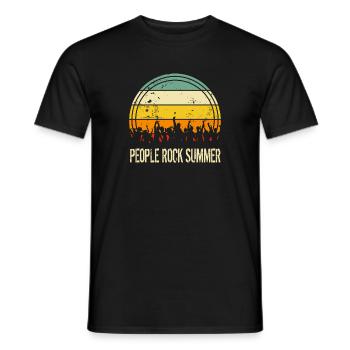 People Rock Summer Rock Kleidung Vintage trend - Männer T-Shirt - Schwarz - Vorne - AI Model Male 178 light (178cm)