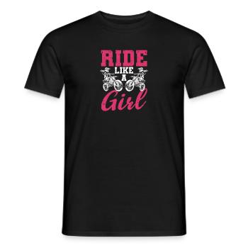 Dirt Bike Rider Motocross Enduro Bikers Ride Like - T-shirt homme - noir - Devant - AI Model Male 178 light (178cm)
