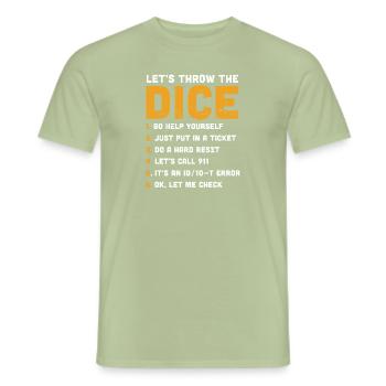 Tech Support Sarcasm - Men's T-Shirt - sage - Front - AI Model Male 178 light (178cm)