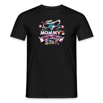 L’étoile la plus brillante de maman retour à l’école - T-shirt homme - noir - Devant - AI Model Male 178 light (178cm)