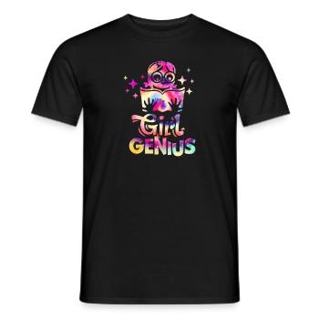 Fille Genius Retour à l’école - T-shirt homme - noir - Devant - AI Model Male 178 light (178cm)