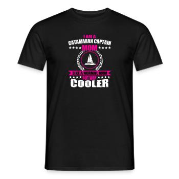 Catamaran Mama - Men's T-Shirt - black - Front - AI Model Male 178 light (178cm)