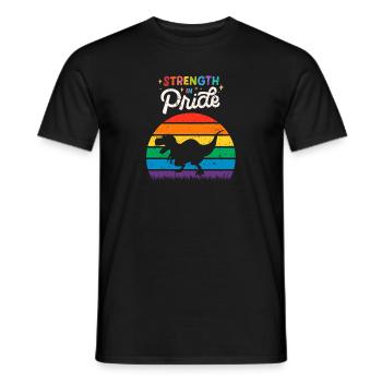 Force dans Pride Dinosaur Gay - T-shirt homme - noir - Devant - AI Model Male 178 light (178cm)