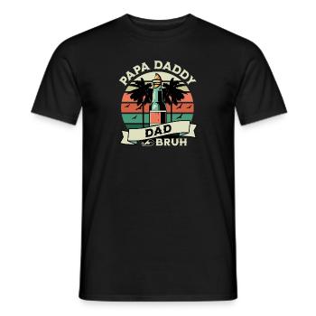 Papa Daddy Dad Bruh - T-shirt homme - noir - Devant - AI Model Male 178 light (178cm)
