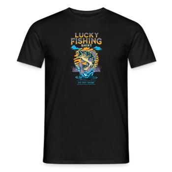 Glückliches Angelhemd Nicht waschen - Männer T-Shirt - Schwarz - Vorne - AI Model Male 178 light (178cm)