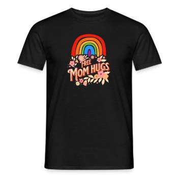 Kostenlose Mama-Umarmungen - Männer T-Shirt - Schwarz - Vorne - AI Model Male 178 light (178cm)