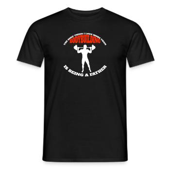 Fitness Papa Musculation Bodybuilder Père Muscle - T-shirt homme - noir - Devant - AI Model Male 178 light (178cm)