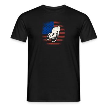 Vintage Cycling Cycle Team Player Sports Fan US - Männer T-Shirt - Schwarz - Vorne - AI Model Male 178 light (178cm)