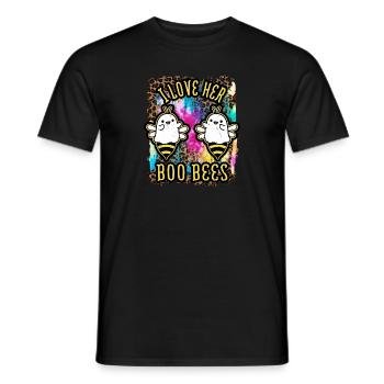 Halloween I love her Boo Bees Tie Dye - Men's T-Shirt - black - Front - AI Model Male 178 light (178cm)