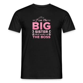 Patron de la Grande Sœur - T-shirt homme - noir - Devant - AI Model Male 178 light (178cm)