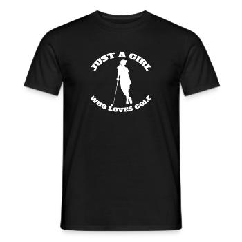 Golfspielerin Golfball Mädchen Golfschläger Golf - Männer T-Shirt - Schwarz - Vorne - AI Model Male 178 light (178cm)