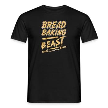 Bread Baking Beast Awesome Vintage Baker Tee - Männer T-Shirt - Schwarz - Vorne - AI Model Male 178 light (178cm)