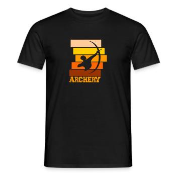 Bogenschießen, Bogen - T-shirt homme - noir - Devant - AI Model Male 178 light (178cm)