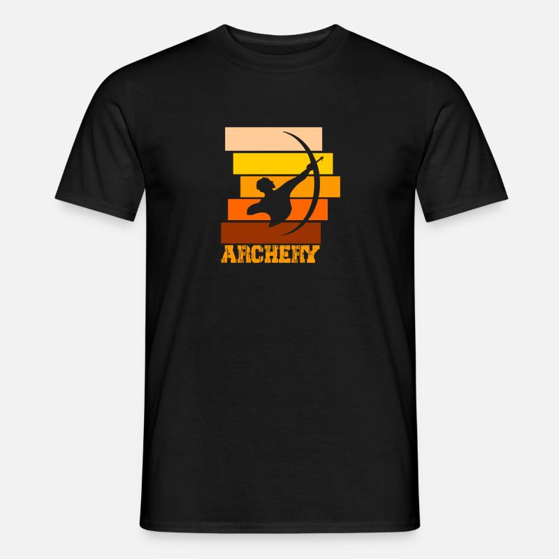 Bogenschießen, Bogen - Männer T-Shirt - Schwarz