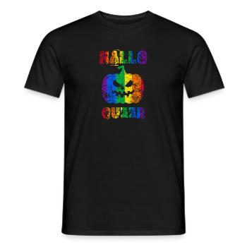 Hallo Queer Halloween Pride - Men's T-Shirt - black - Front - AI Model Male 178 light (178cm)