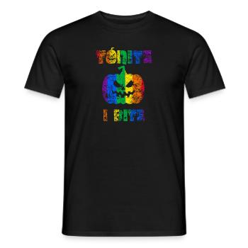 Tonite I Bite Halloween Stolz - Männer T-Shirt - Schwarz - Vorne - AI Model Male 178 light (178cm)